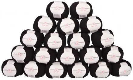 Infinity Hearts Rose 8/4 Garnpakke Unicolor 01 Svart - 20 stk - Infinity Hearts Rose 8/4 Garnpakke Unicolor 01 Svart - 20 stk