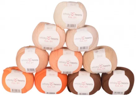 Infinity Hearts Rose 8/4 Garnpakke 29 Brune og Oransje nyanser - 10 stk - Brune og Oransje nyanser